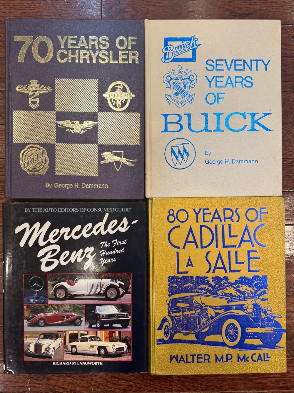 Vintage Automotive History Book Lot Crestline Mercedes Cadillac Buick Chrysler